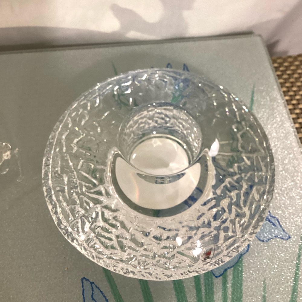 NEW Orrefors Discus 2 clear votive Large candle holders - Picture 6 of 6